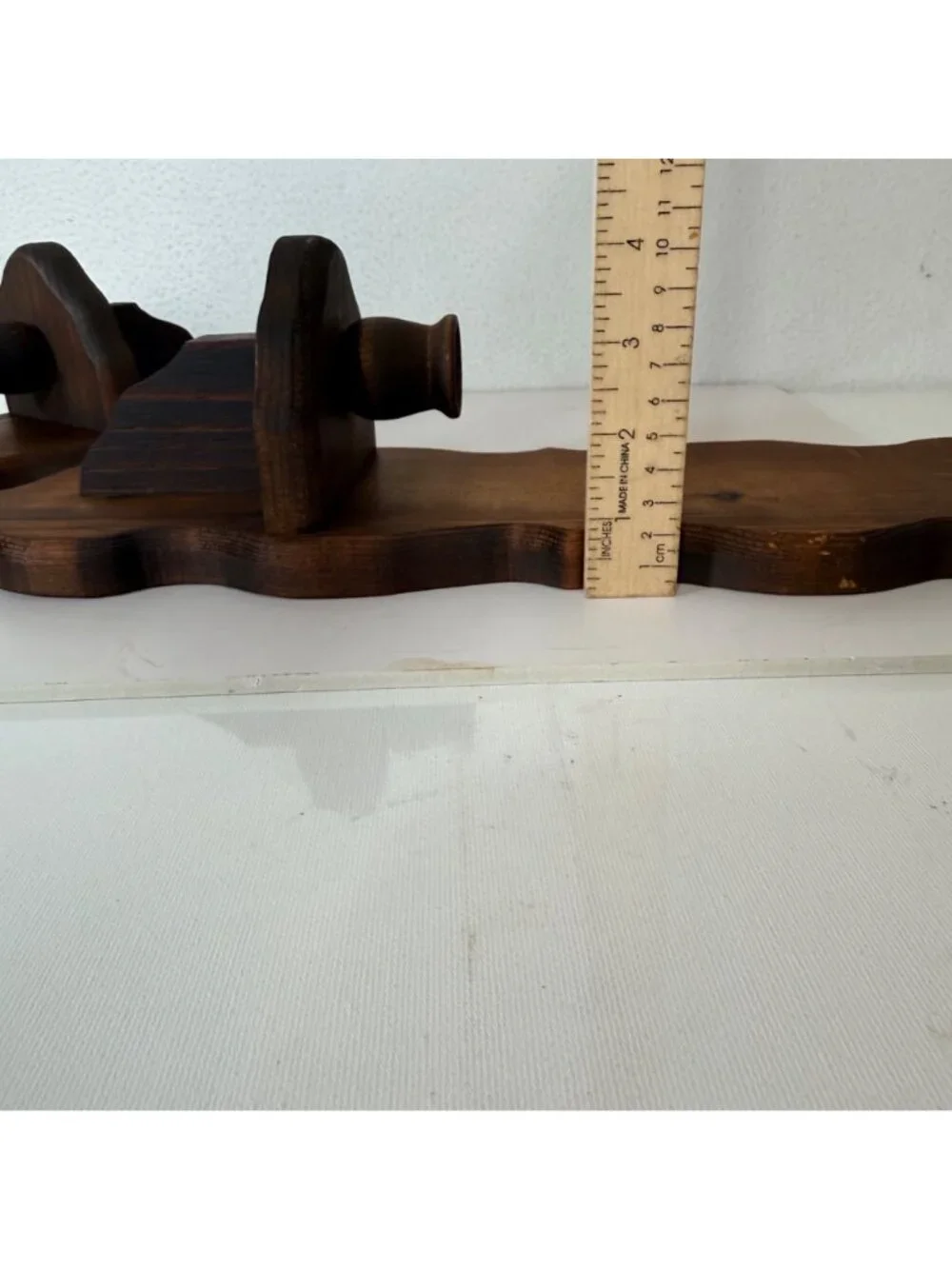 Wood Wall Candle Sconces Pair Colonial Early American Farmhouse Vtg Country Deco